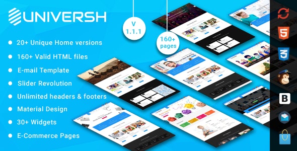 Universh Universh - Material Education, Events, News, Learning Centre & Kid School MultiPurpose HTML Template